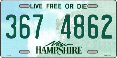 NH license plate 3674862