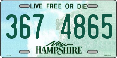 NH license plate 3674865