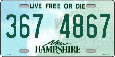 NH license plate 3674867