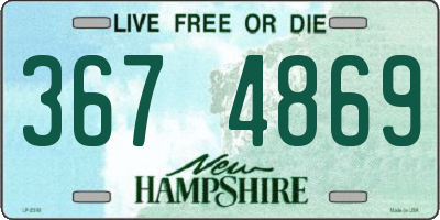 NH license plate 3674869