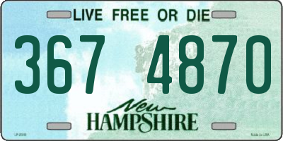 NH license plate 3674870