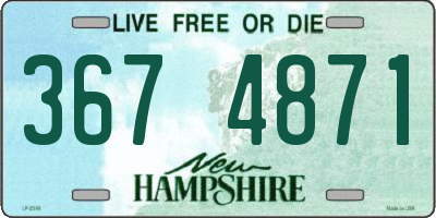 NH license plate 3674871