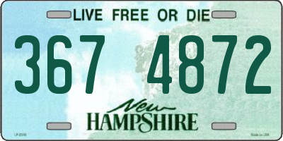 NH license plate 3674872