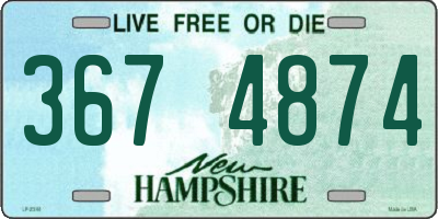 NH license plate 3674874