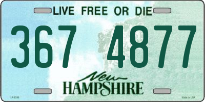 NH license plate 3674877