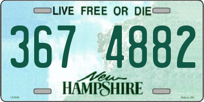 NH license plate 3674882