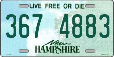 NH license plate 3674883