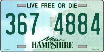 NH license plate 3674884
