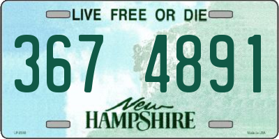 NH license plate 3674891