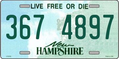 NH license plate 3674897