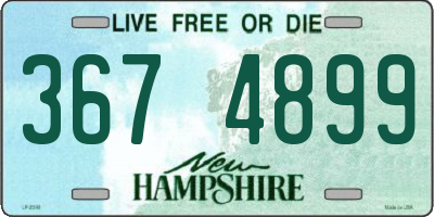 NH license plate 3674899