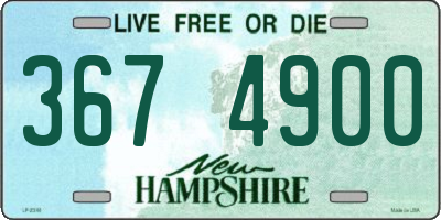 NH license plate 3674900