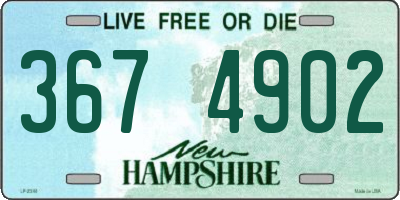 NH license plate 3674902