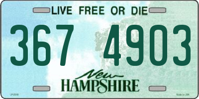 NH license plate 3674903