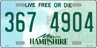 NH license plate 3674904
