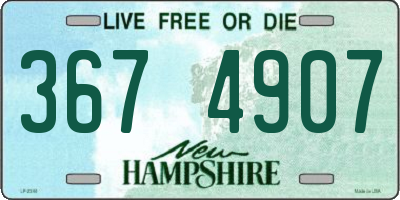 NH license plate 3674907