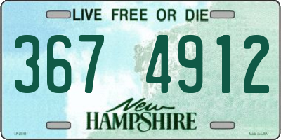 NH license plate 3674912