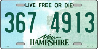 NH license plate 3674913