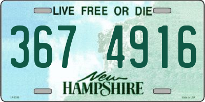 NH license plate 3674916