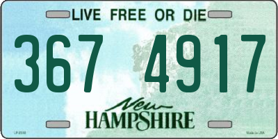 NH license plate 3674917