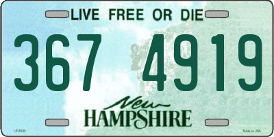 NH license plate 3674919