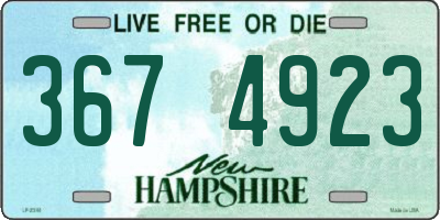 NH license plate 3674923
