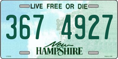 NH license plate 3674927