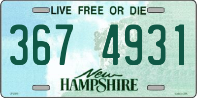 NH license plate 3674931