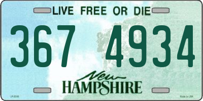 NH license plate 3674934