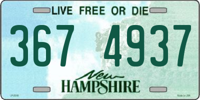 NH license plate 3674937