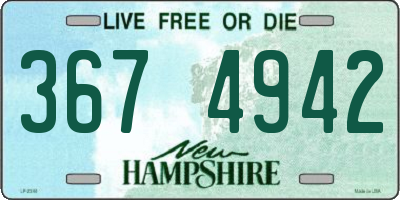 NH license plate 3674942