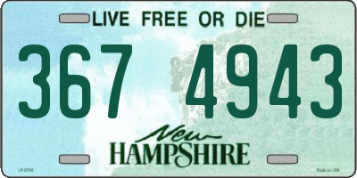 NH license plate 3674943