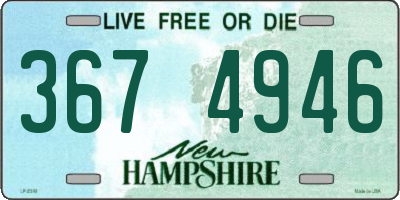 NH license plate 3674946