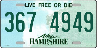 NH license plate 3674949