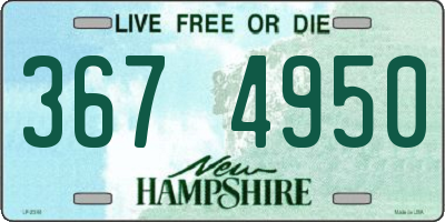 NH license plate 3674950