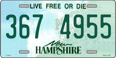 NH license plate 3674955