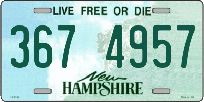 NH license plate 3674957