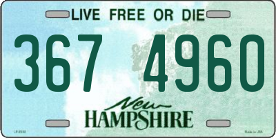 NH license plate 3674960