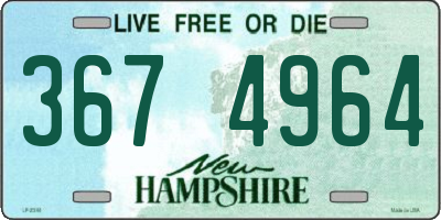 NH license plate 3674964