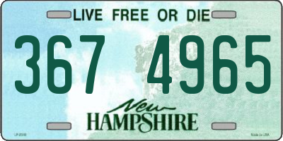 NH license plate 3674965
