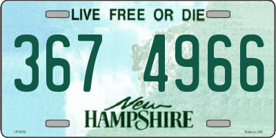 NH license plate 3674966