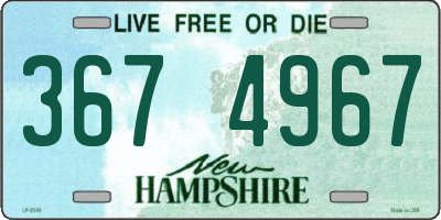 NH license plate 3674967
