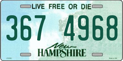 NH license plate 3674968