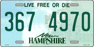 NH license plate 3674970