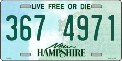 NH license plate 3674971