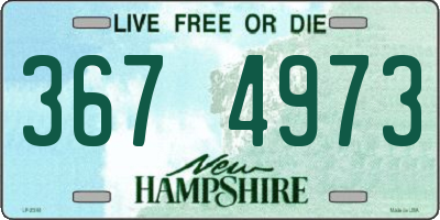 NH license plate 3674973