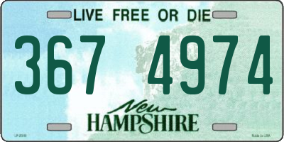 NH license plate 3674974