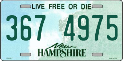 NH license plate 3674975