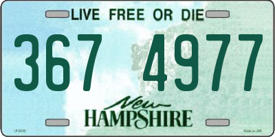 NH license plate 3674977