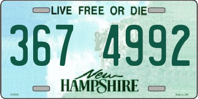 NH license plate 3674992